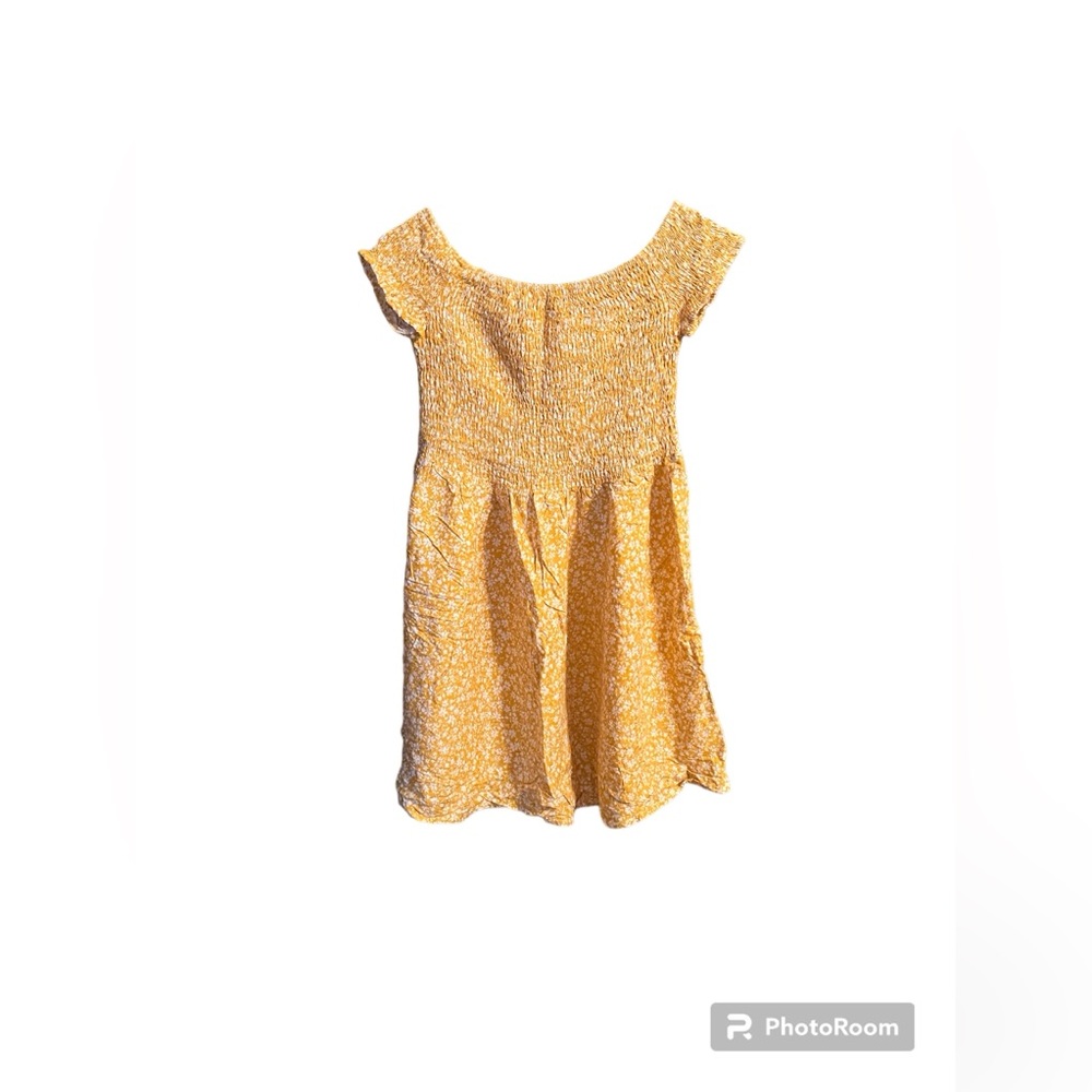 SHEIN yellow smocked summer dress